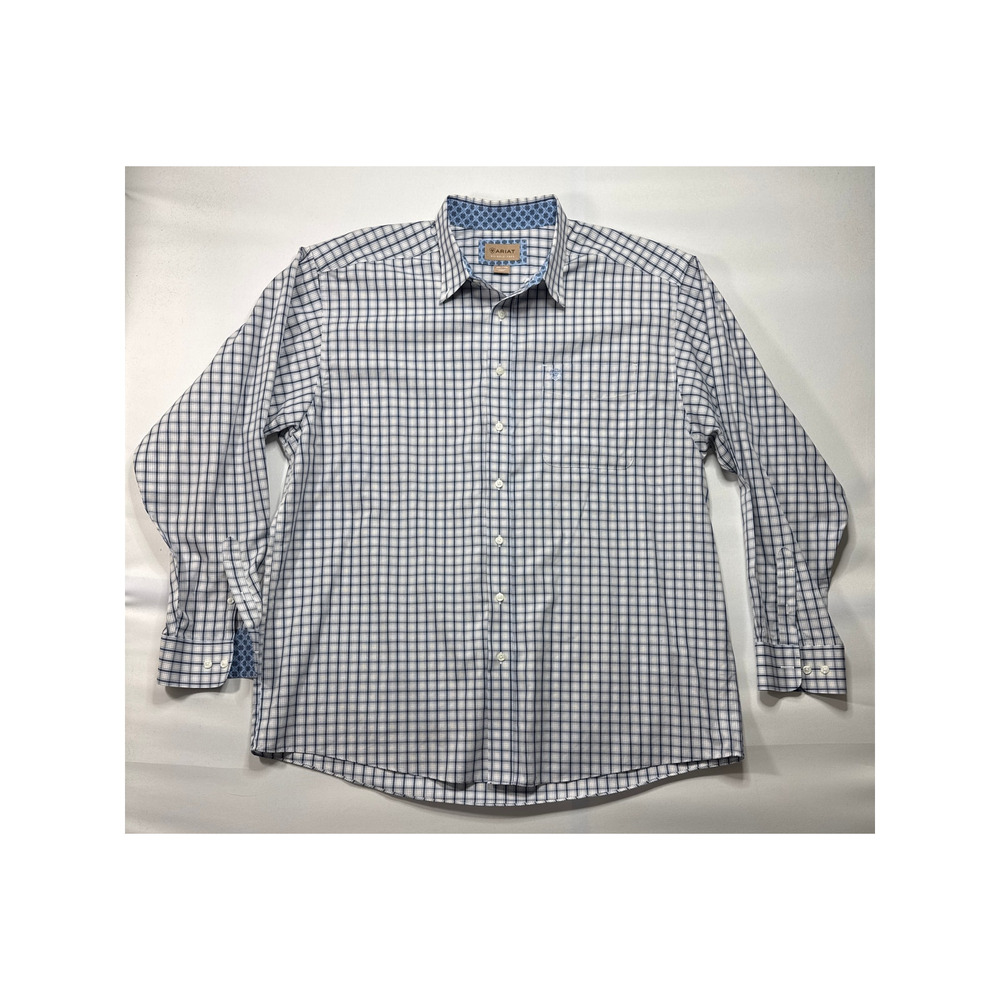 Ariat Men's Ace Classic Long Sleeve Plaid‎ Button Up Dress Shirt - Size XXL*